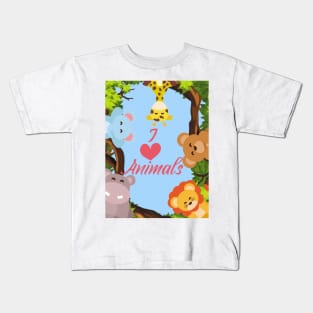 I Love Animals Kids T-Shirt